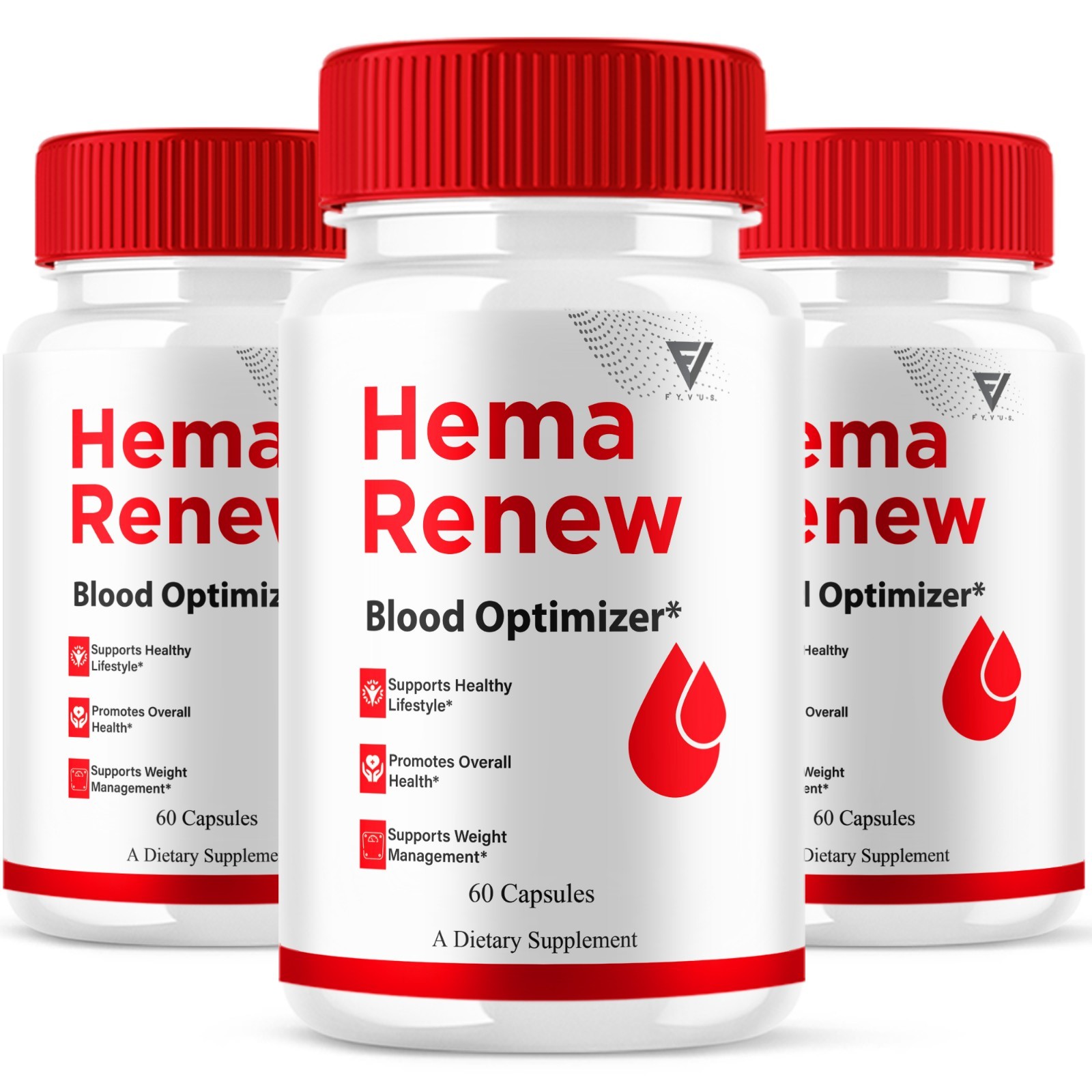 (3 Pack) Hema Renew Blood Support Capsules, HemaRenew Supplement (180 Capsules)