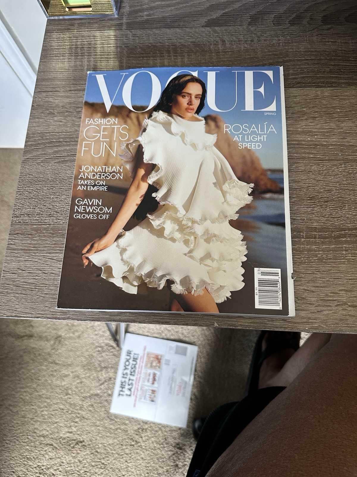 spring 2026 VOGUE magazine ROSALIA sexy cover Spring Fashion back cover damaged