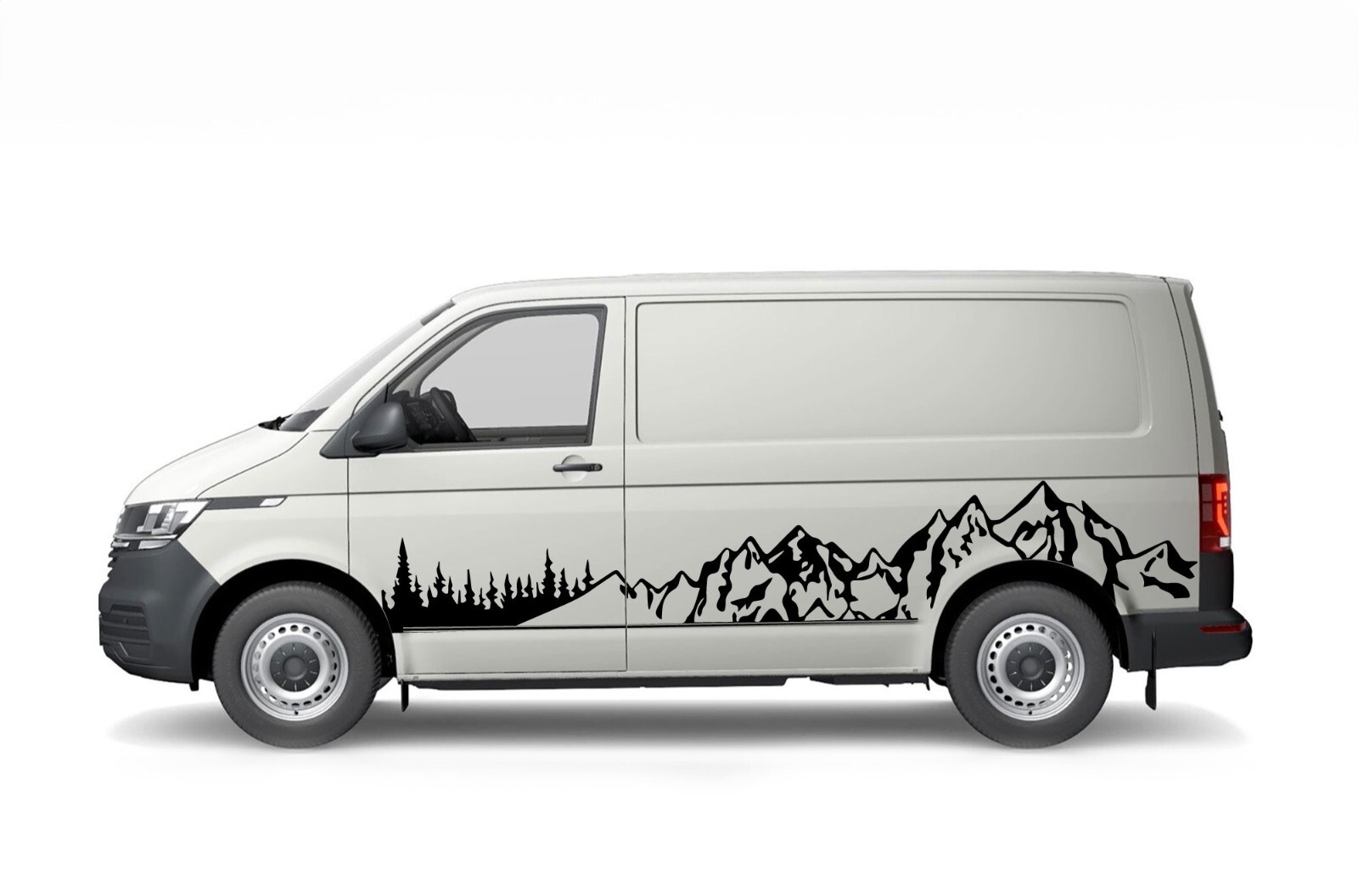 Mountains trees decal stickers graphic designs for Volkswagen Transporter VW van