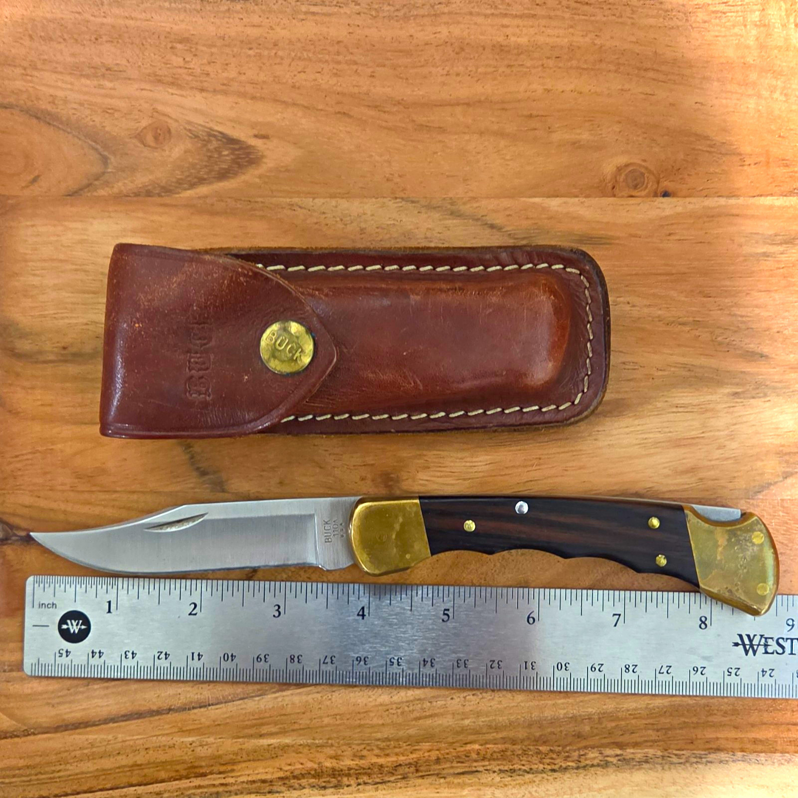 🔥  VINTAGE 1988 BUCK 110 FINGER GROOVE KNIFE 🔥 