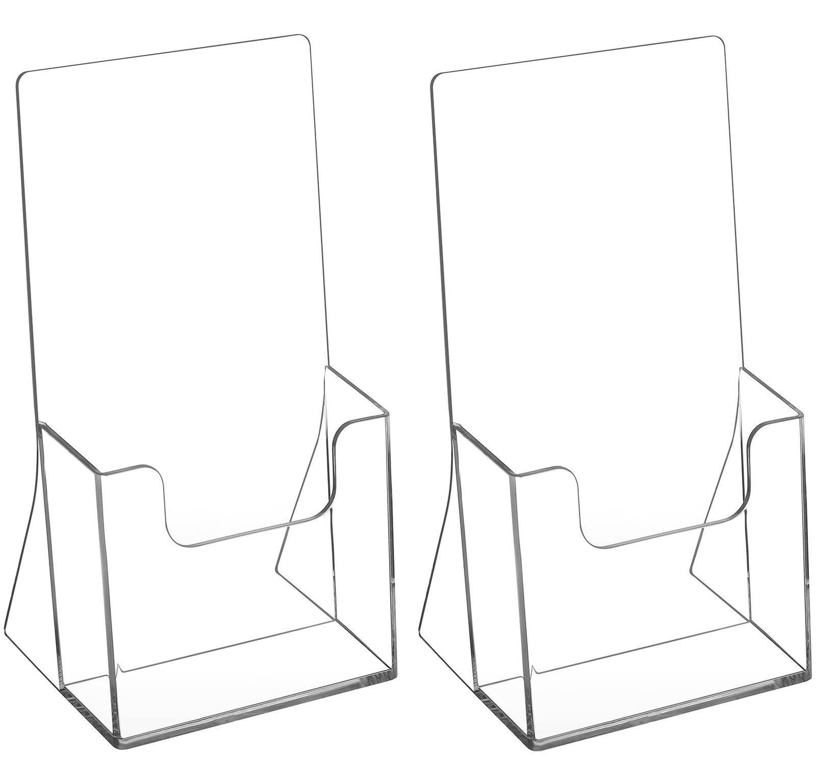 MaxGear Acrylic Brochure Holder, 4 Inch Countertop Pamphlets 4''x9'', clear MaxGear Acrylic Brochure Holder, 4 Inch Countertop Pamphlets 4''x9'', clear
