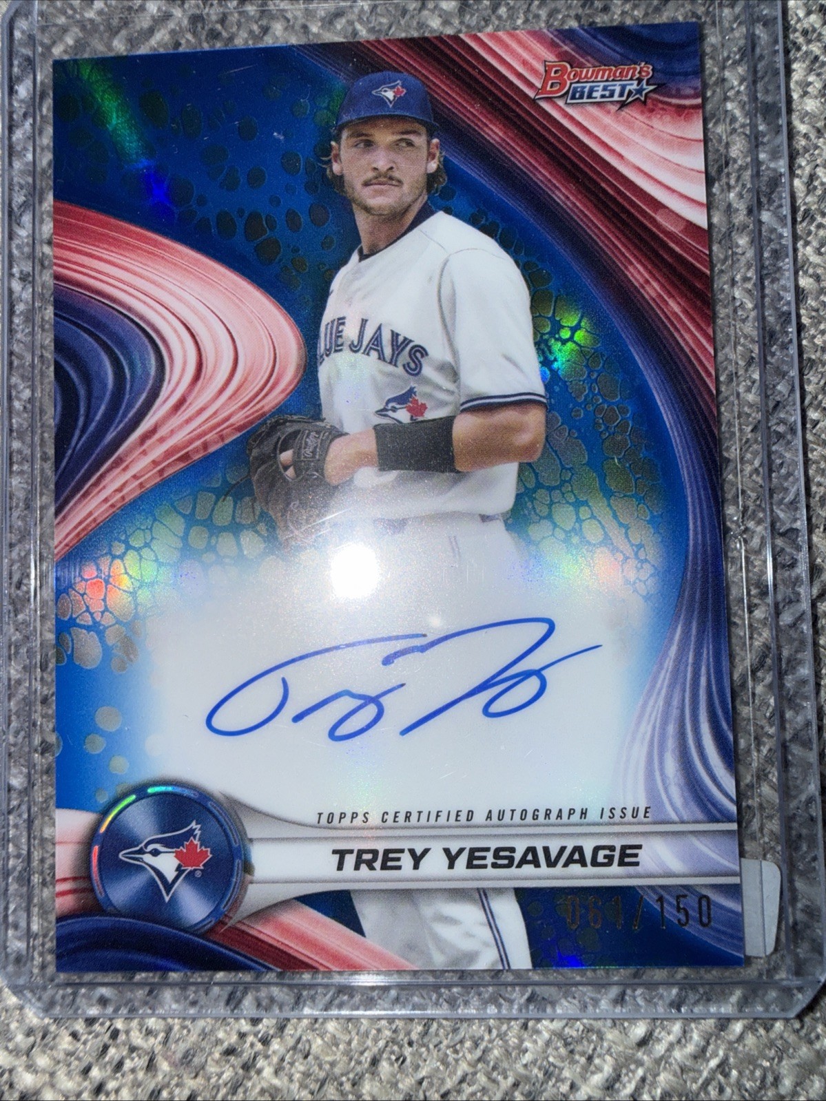2024 Bowman's Best of 2024 Trey Yesavage Auto Blue Refractor #132/150 Blue Jays 2024 Bowman's Best of 2024 Trey Yesavage Auto Blue Refractor #132/150 Blue Jays