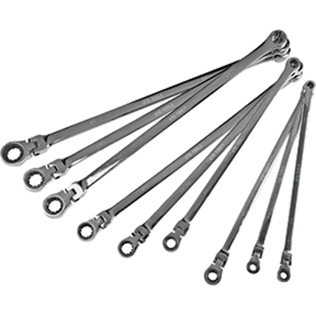 9pc SAE XL Flex Head Spline Ratcheting Box End Wrench Set ATD-6509 Brand New