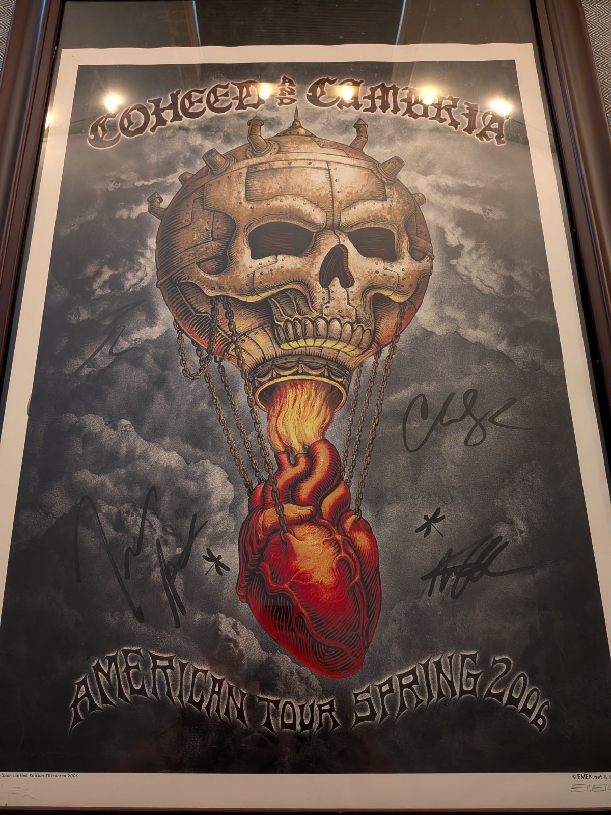 Coheed And Cambria 2006 North American Tour Poster Signed By Band & EMEK 144/400