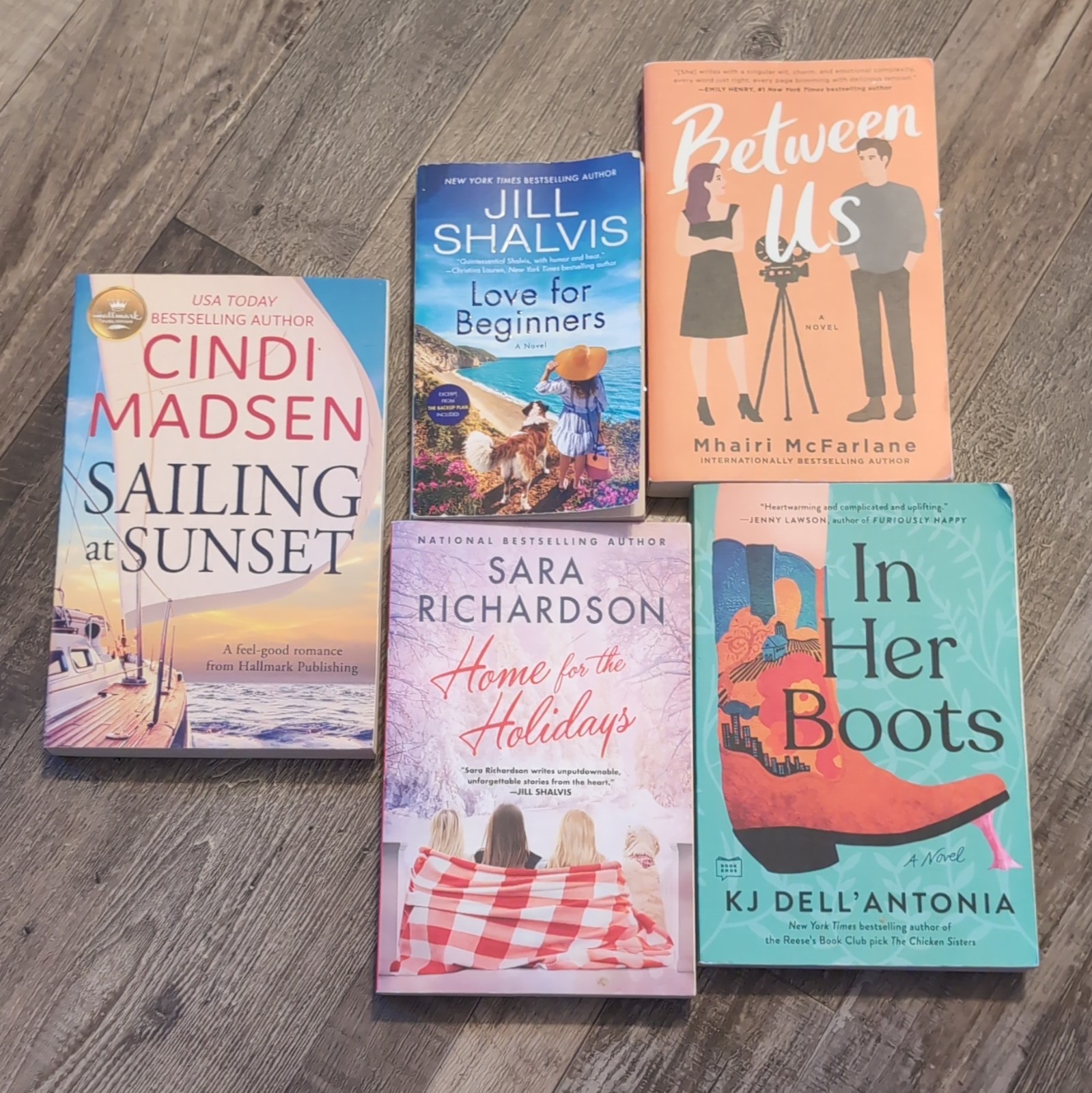 Romance Paperback Lot of 5: Sailing at Sunset, Love for Beginners + More