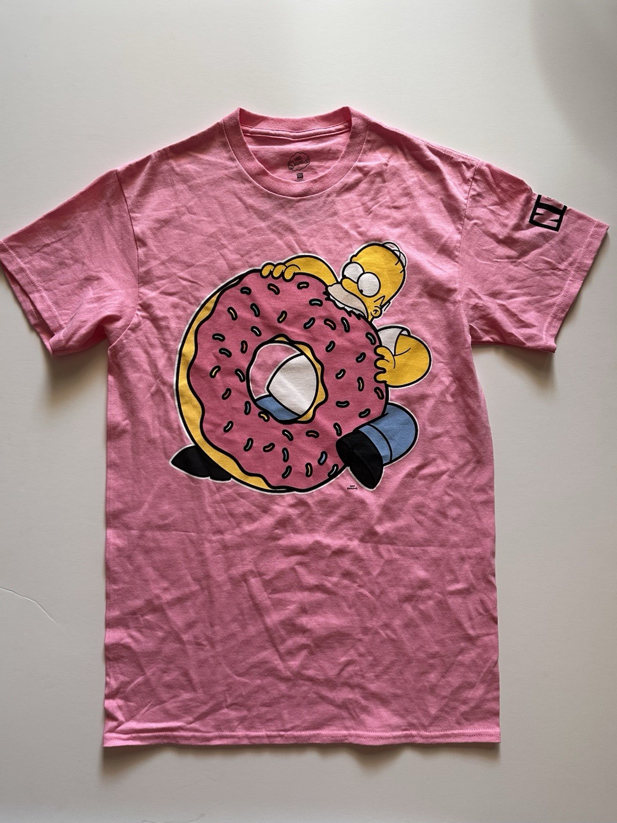 The Simpsons Homer Donut  Pink Neff  T-Shirt New
