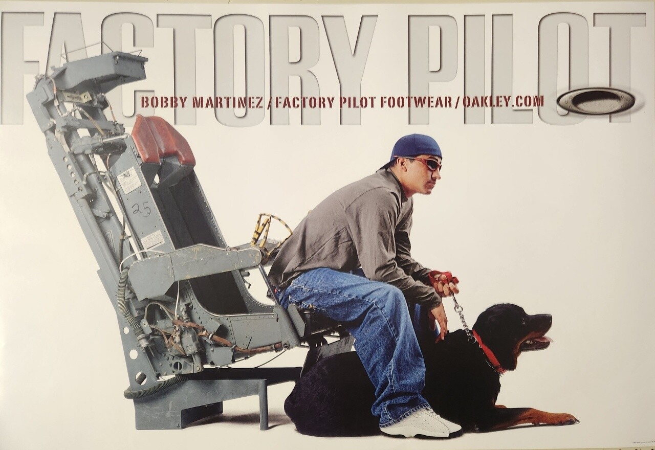 OAKLEY 2002 Bobby Martinez Surf Factory Pilot HUGE poster Flawless New Old Stock