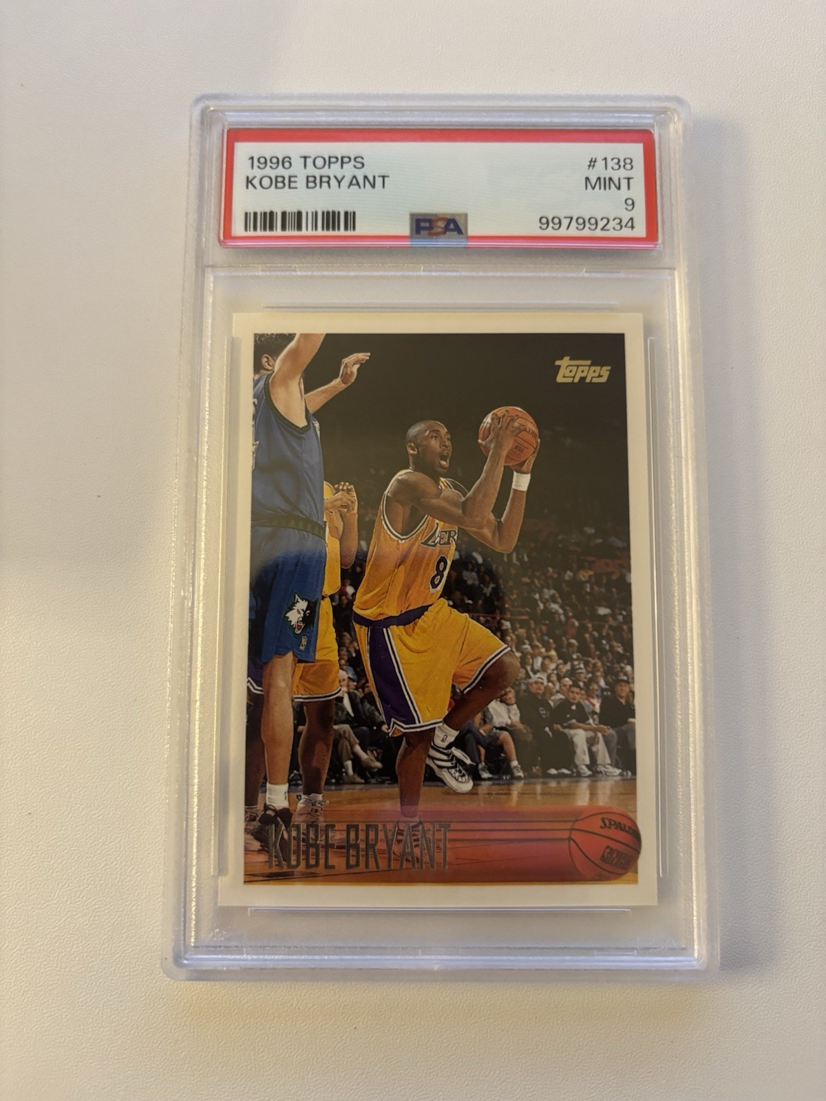 1996 Topps Kobe Bryant #138 Rookie PSA 9 1996 Topps Kobe Bryant #138 Rookie PSA 9