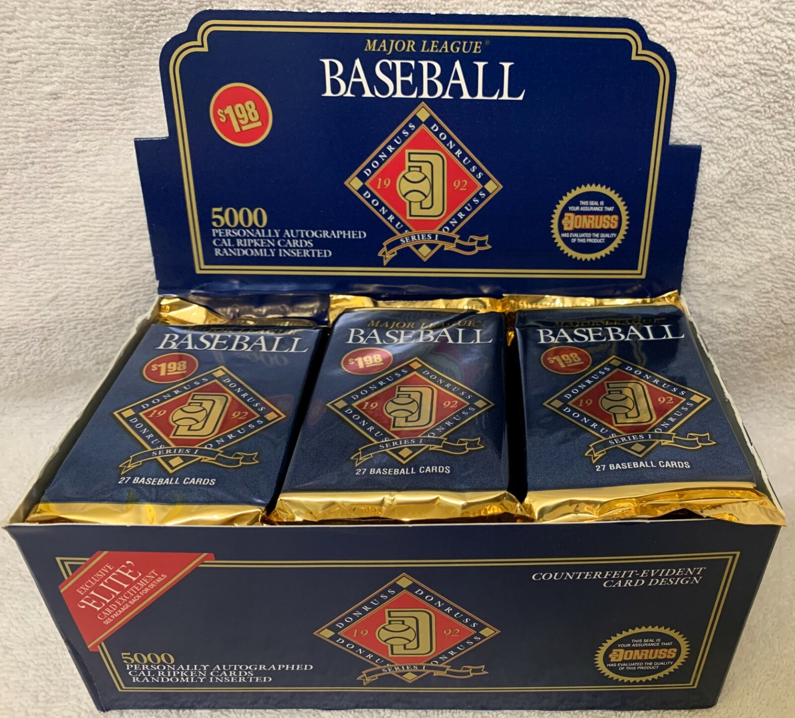 DONRUSS 1992 Edition Baseball Series 1 Autograph Elite - 1 PACK / 27 Cards - DONRUSS 1992 Edition Baseball Series 1 Autograph Elite - 1 PACK / 27 Cards -