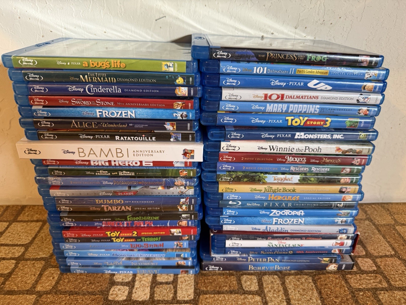 Disney Blu-Ray Movie Lot Of 44 With DVD - Personal Collection