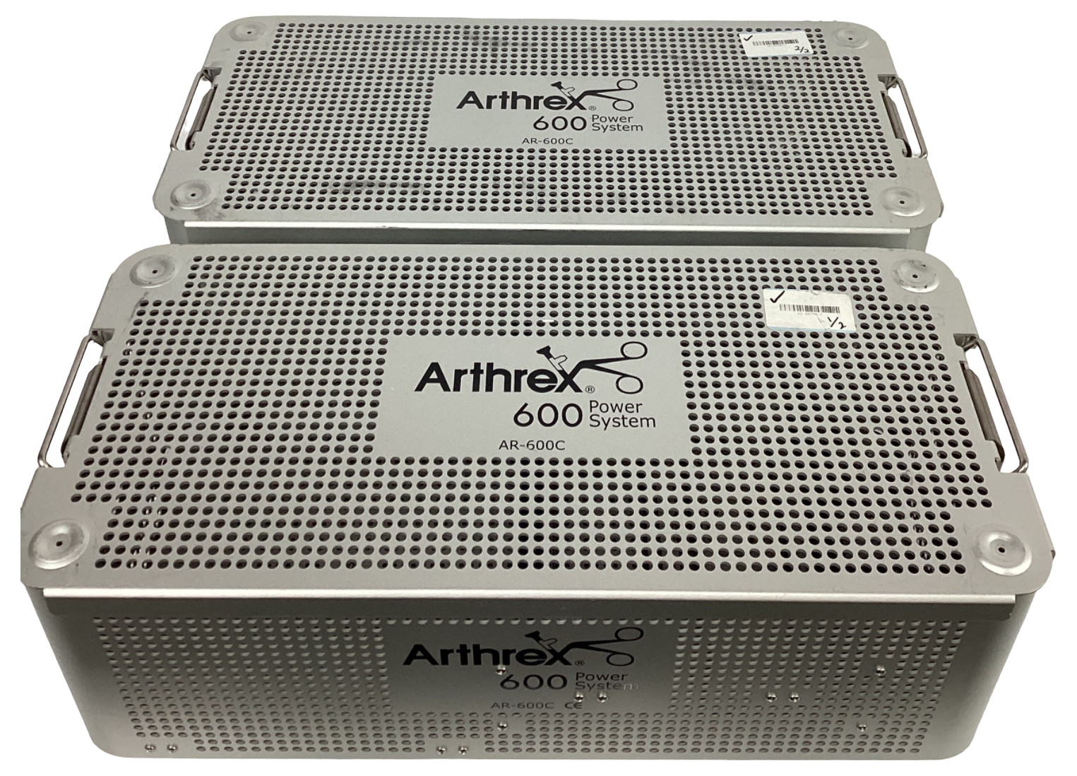 LOT OF 2 ARTHREX POWER SYSTEM  AR-600C STERILIZATION CASE