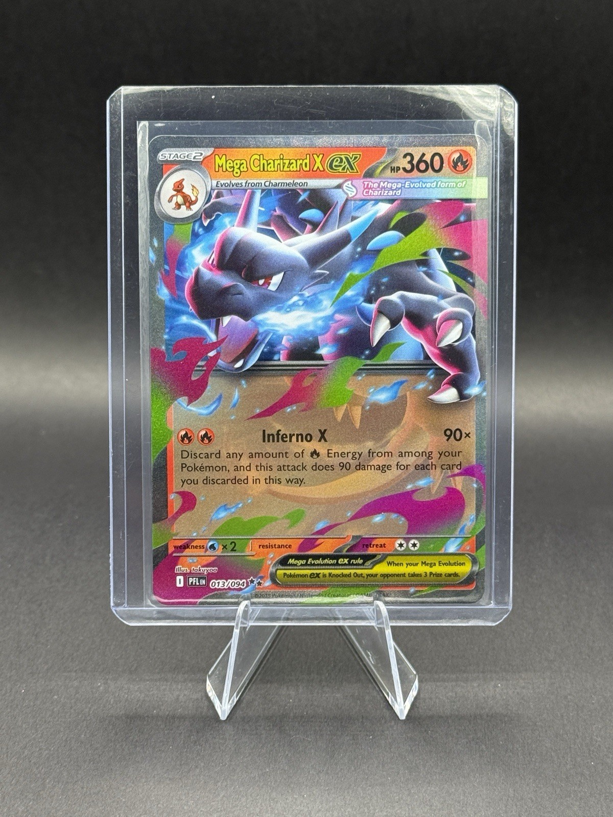 Pokémon Mega Charizard X ex 013/094 Me02: Phantasmal Flames Holo (NM) Pokémon Mega Charizard X ex 013/094 Me02: Phantasmal Flames Holo (NM)