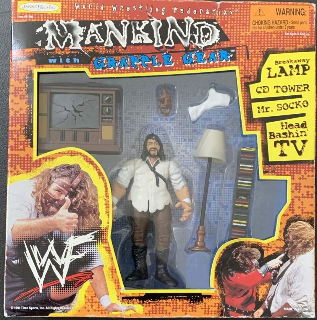 Jakks pacific - WWF Mankind Grapple Gear set Mick Foley 1999