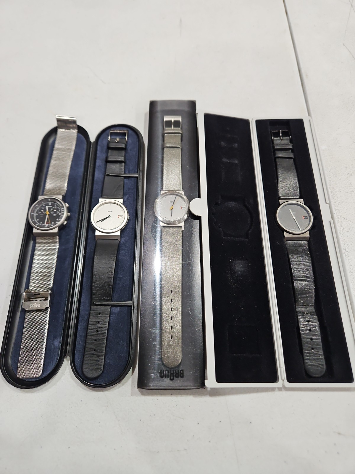 Braun Watch Made In Germany Bauhaus Vintage - LOT OF 4 TOTAL - RARE U GET ALL Braun Watch Made In Germany Bauhaus Vintage - LOT OF 4 TOTAL - RARE U GET ALL