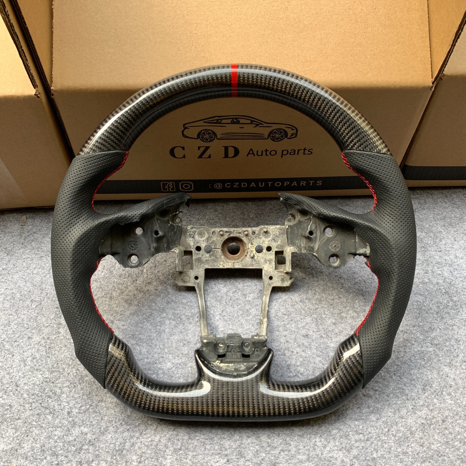 CZD High Quality Hot Genuine Carbon Fiber Steering Wheel For Acura TL /ILX/RDX