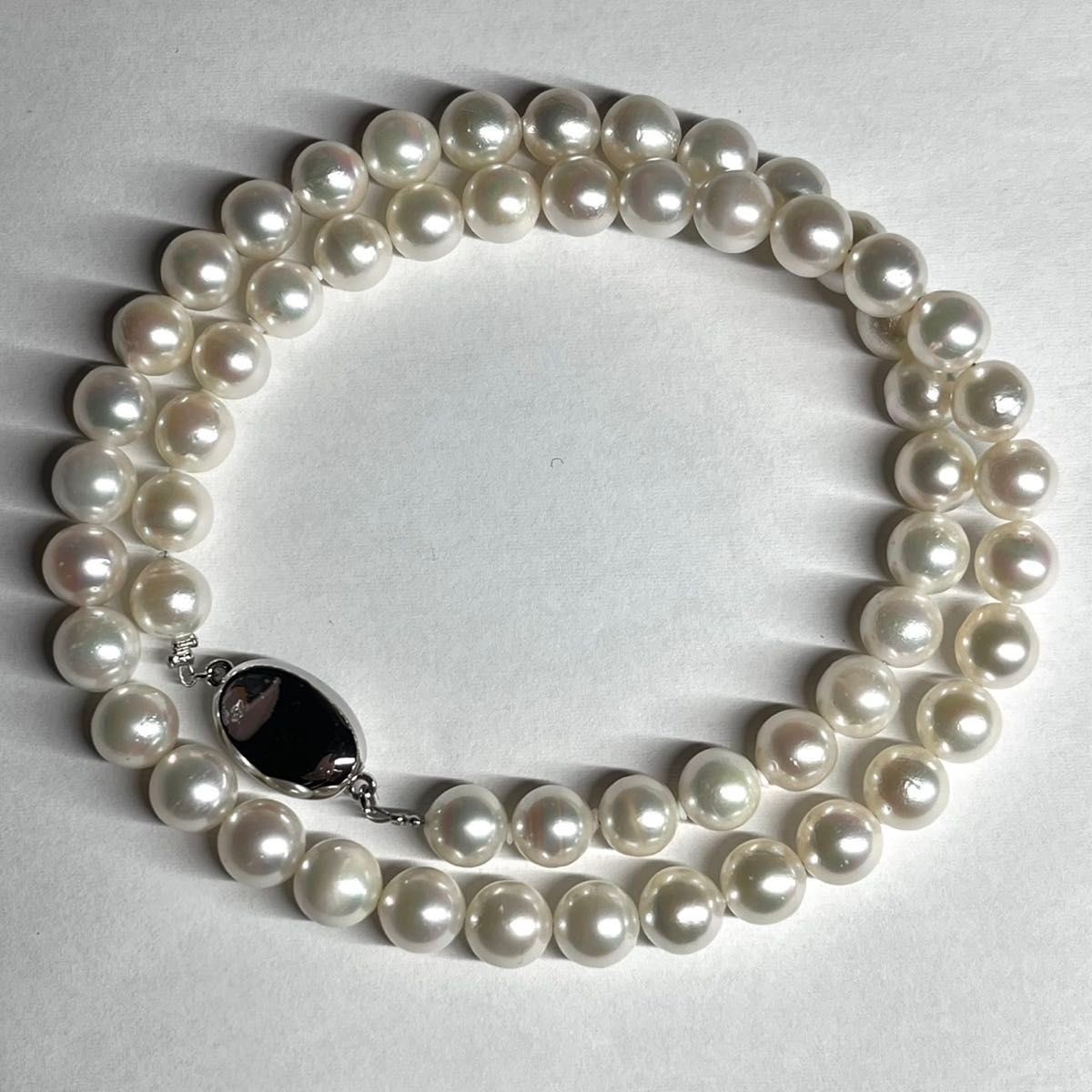 Hanadama Akoya Pearl Necklace 7.0-7.5mm Silver Clasp 43cm Excellent condition JP