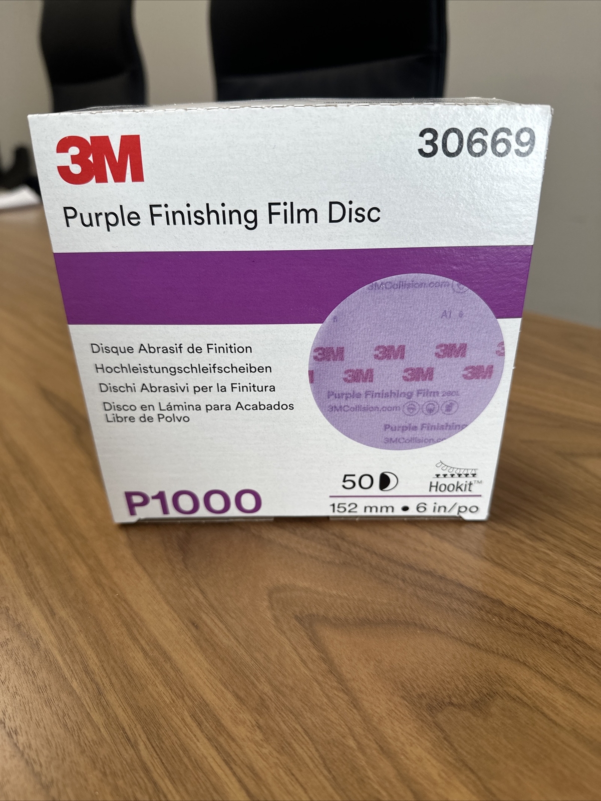 3M 30669 Purple Finishing Film Disc, P1000 (50ct box) 3M 30669 Purple Finishing Film Disc, P1000 (50ct box)