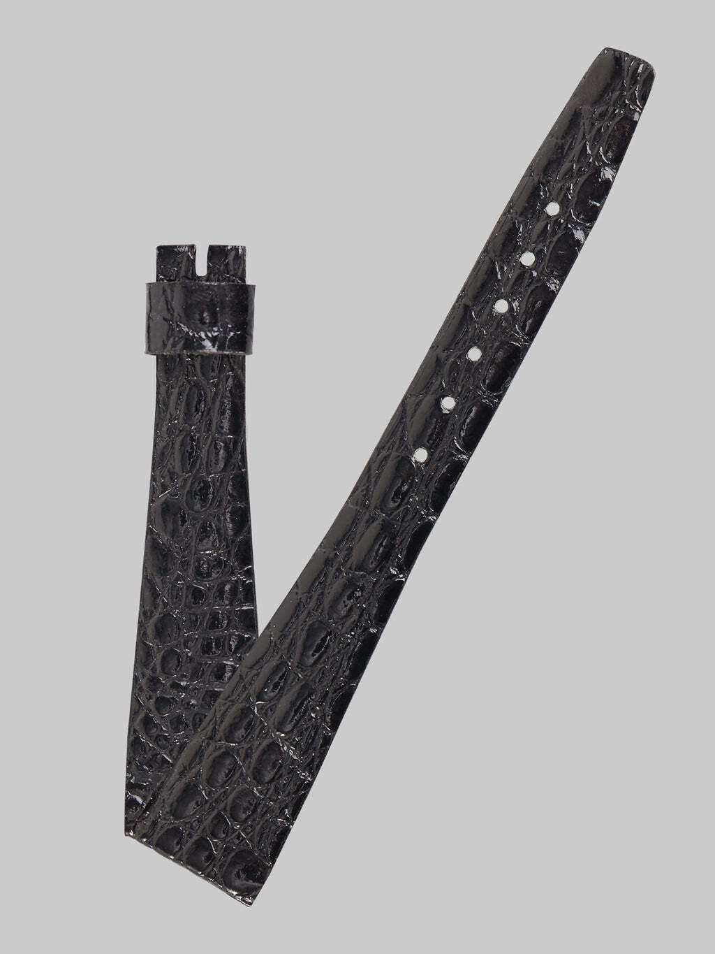 Universal Geneve 16mm x 10mm Vintage Black Crocodile Strap