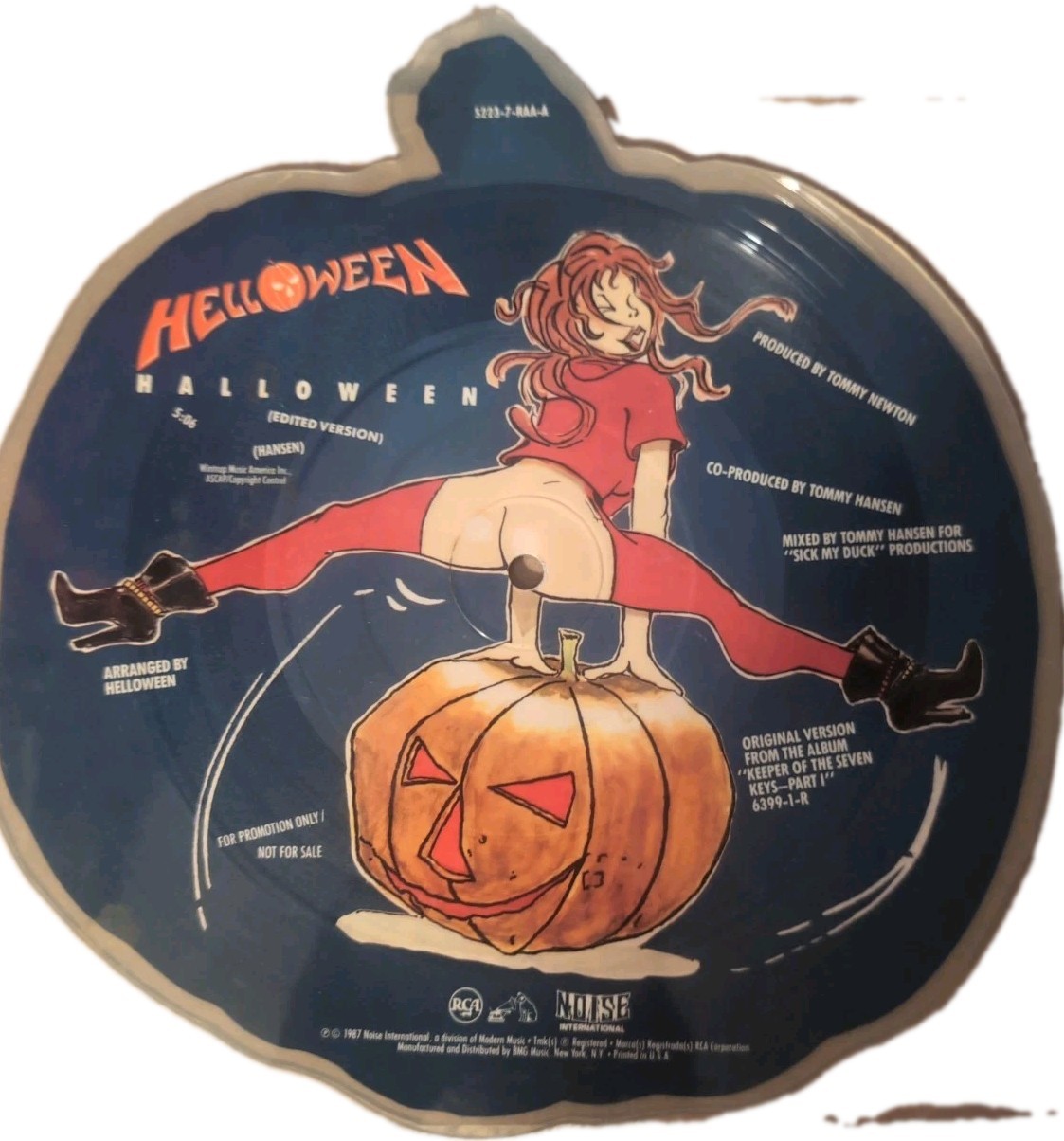 Helloween Halloween Promo Pumpkin Shaped Picture Disc - 1987 Rare