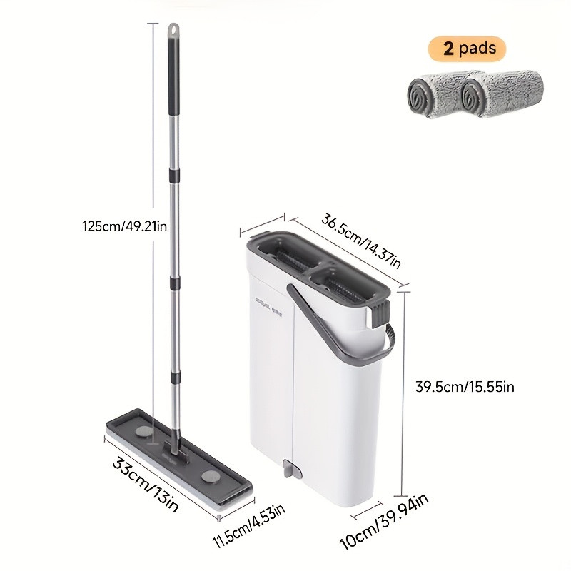 Joybos Mop And Bucket Set with Wringer | Flat Mop with Washable Microfiber Pads Joybos Mop And Bucket Set with Wringer | Flat Mop with Washable Microfiber Pads