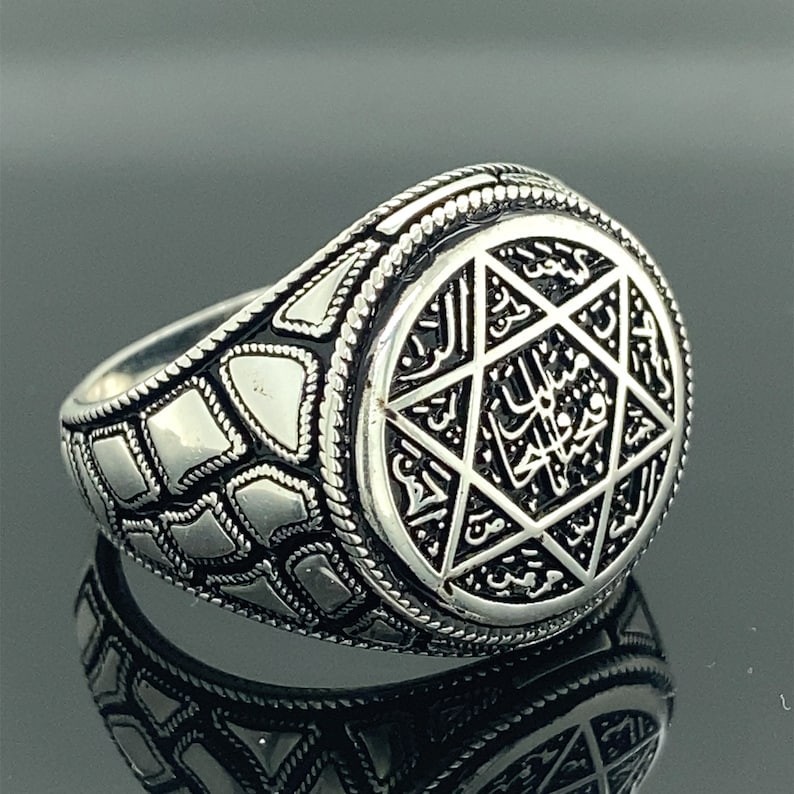 Seal Of Solomon Signet Ring Handmade Star of David Ring