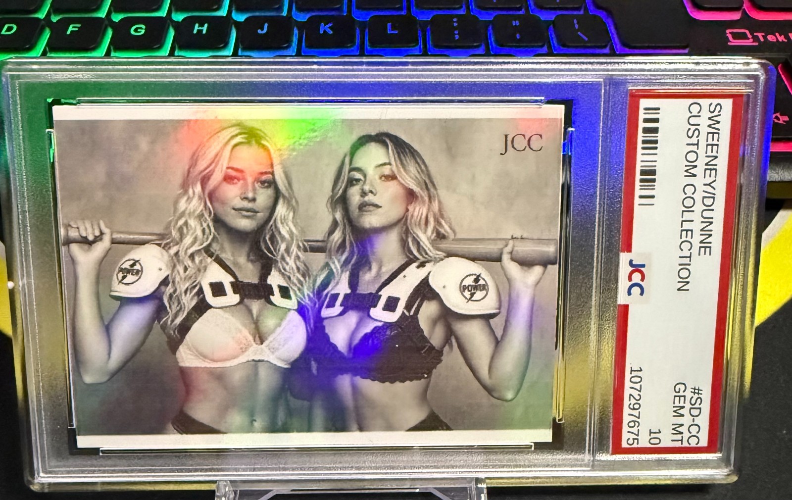 CUSTOM Sydney Sweeney/Livvy Dunne Slab-Novelty Card CUSTOM Sydney Sweeney/Livvy Dunne Slab-Novelty Card
