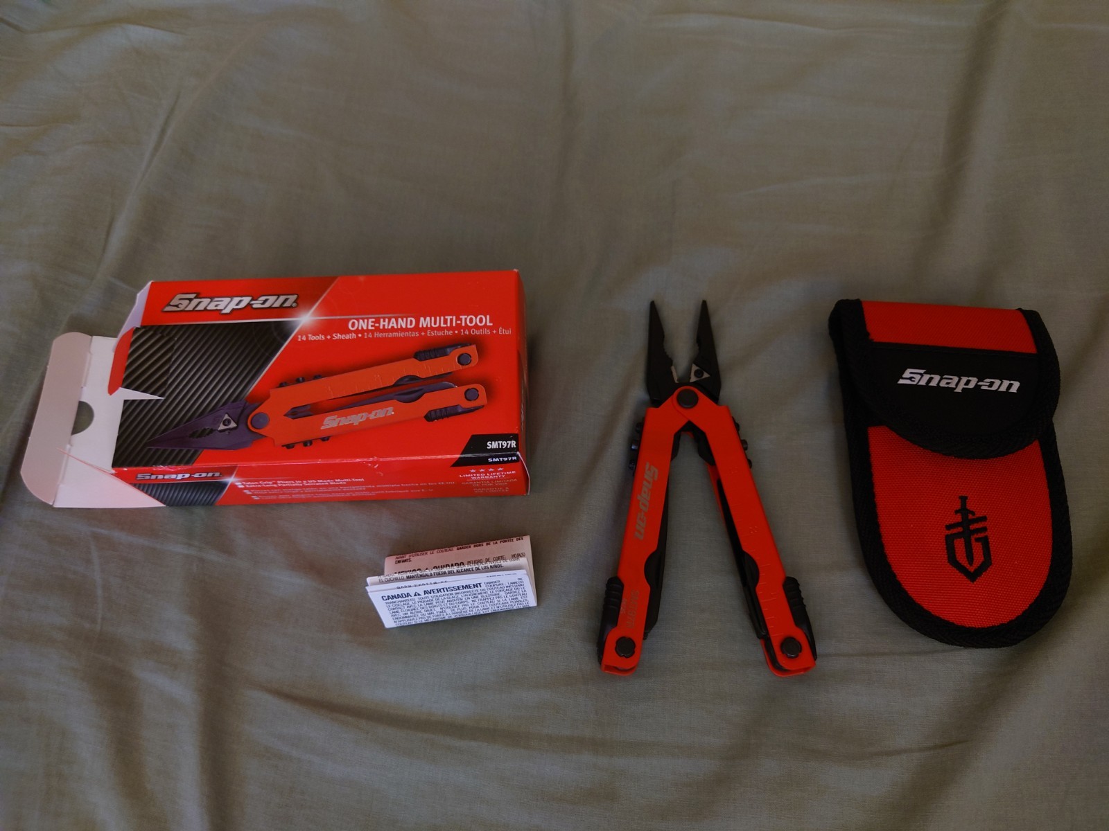 New Snap-on GERBER - SMT97R Multi-Tool MultiPlier Knife Red