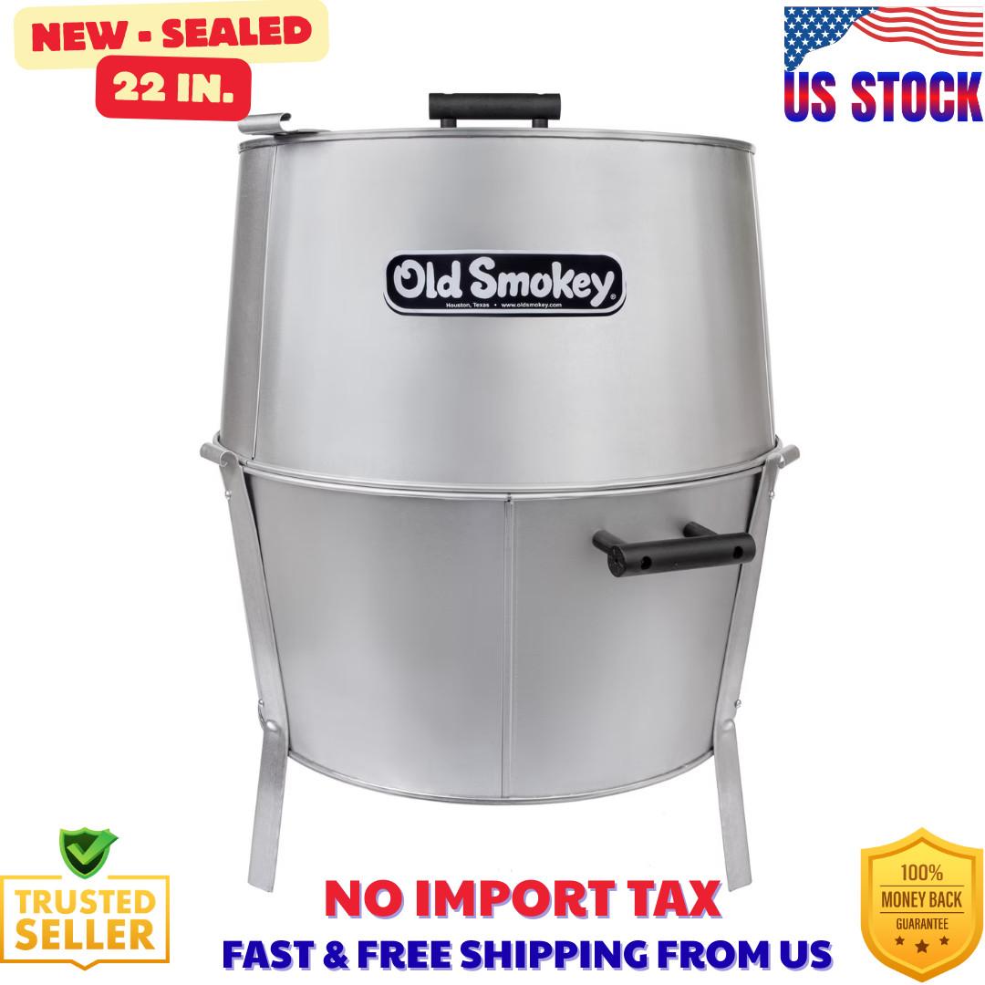Old Smokey 22 in. Charcoal Grill in Silver
