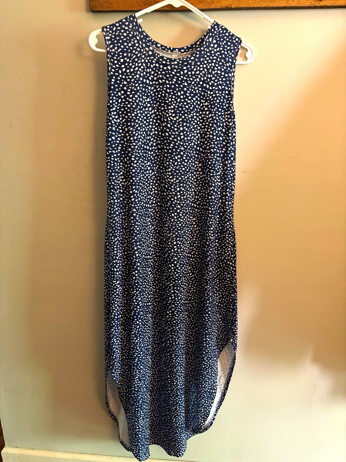 J.Jill Women’s Blue/White Polka Dot Maxi Dress, Sleeveless J.Jill Women’s Blue/White Polka Dot Maxi Dress, Sleeveless