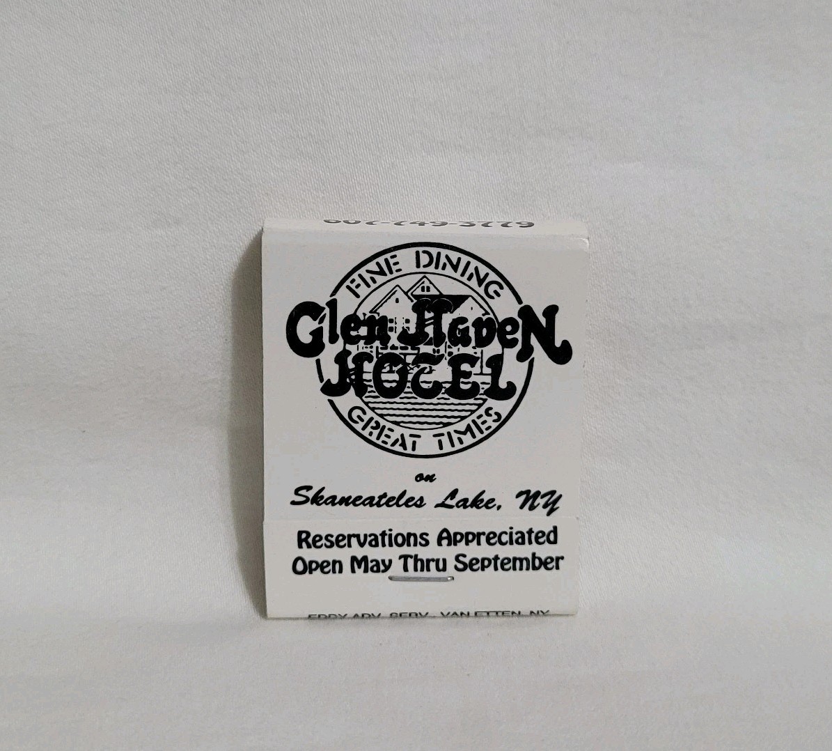 Vintage Glen Haven Hotel Matchbook Skaneateles Lake New York Advertising Full