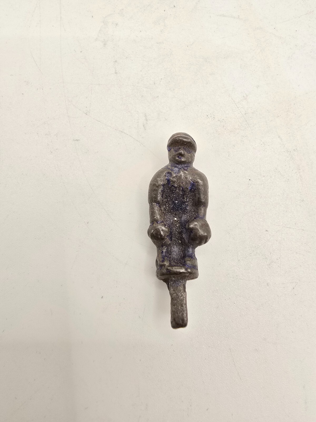 Old 1920s Cast Iron Part - Baseball Player Man 1 1/2 Old 1920s Cast Iron Part - Baseball Player Man 1 1/2