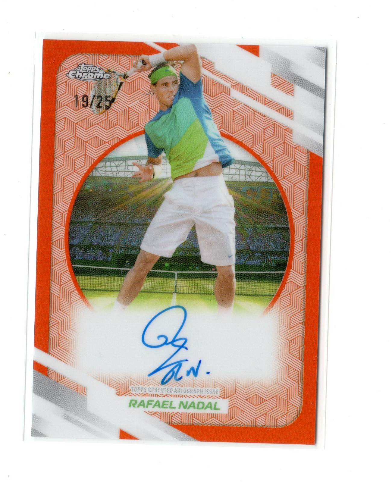 2026 Topps Chrome Tennis Rafael Nadal Orange Refractor ON CARD Auto /25 2026 Topps Chrome Tennis Rafael Nadal Orange Refractor ON CARD Auto /25