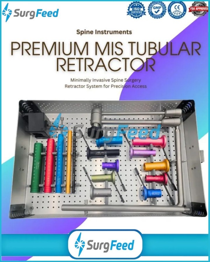Premium Mis Tubular Retractor Spine Instruments With Sterilization Case