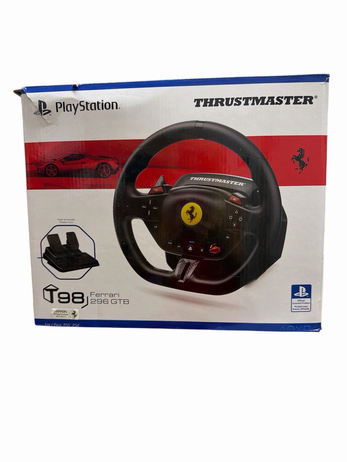 Thrustmaster T98 Ferrari 296 GTB Racing Wheel & Pedal Set Playstation 4/5 & PC Thrustmaster T98 Ferrari 296 GTB Racing Wheel & Pedal Set Playstation 4/5 & PC