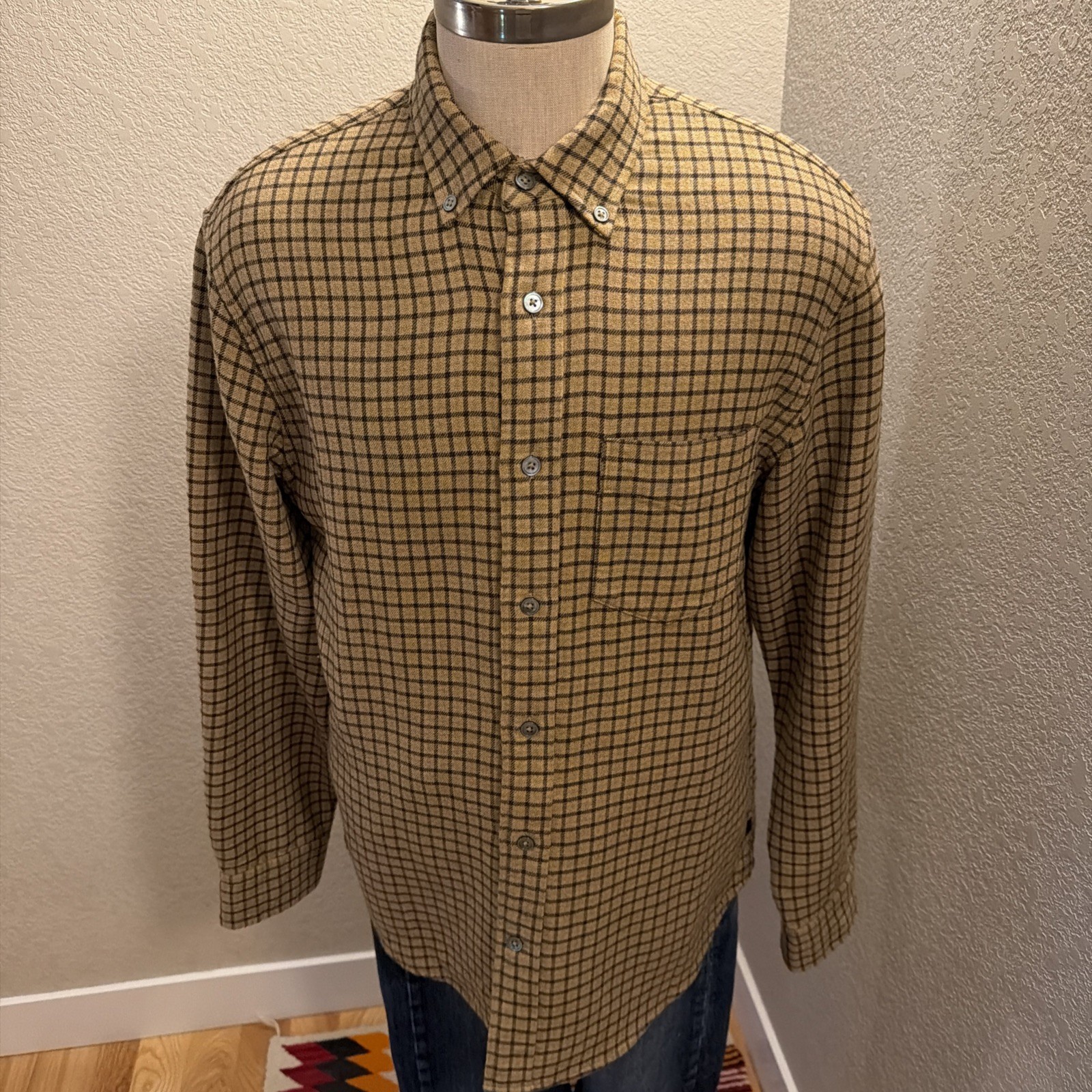 Relwen Chamois Lined Flannel Shirt Size Large EUC