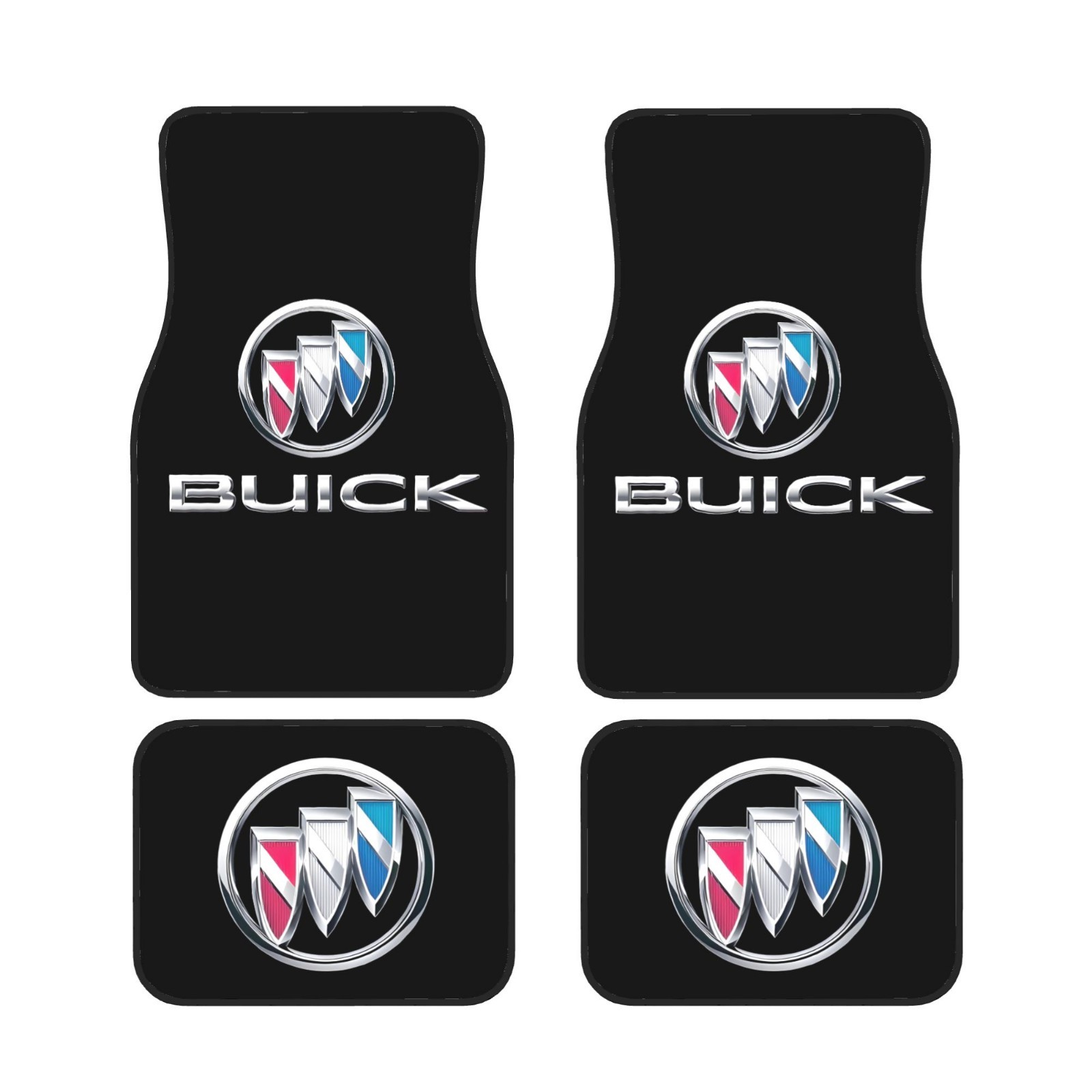 4 Piece Buick Car Front & Rear Floor Mat Set Non-Slip Carpet Mats
