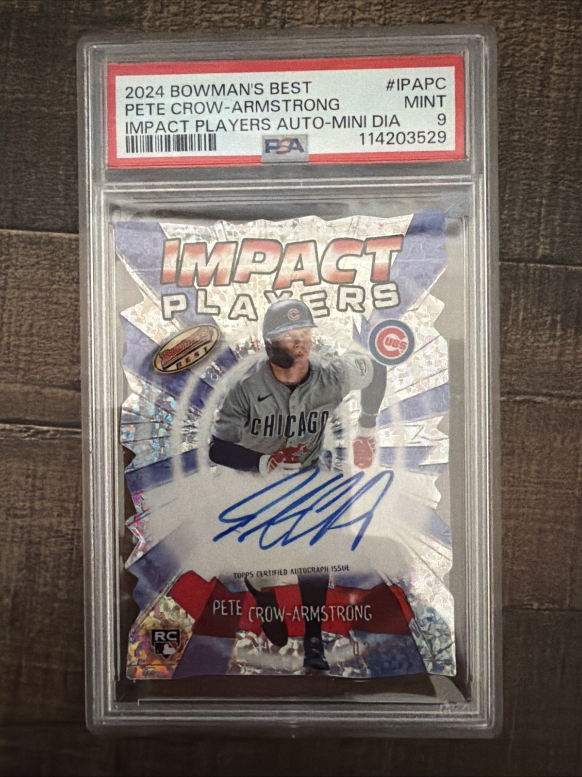2024 Bowman’s Best Pete Crow-Armstrong Impact Players Auto Mini Diamonds /25