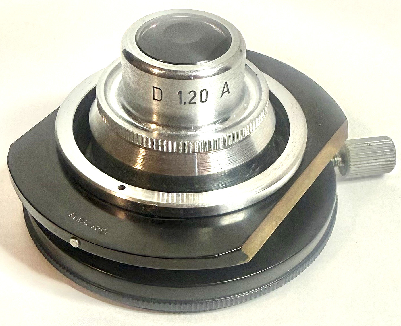 VTG LEITZ (LEICA) WETZLAR D 1.20 A DARKFIELD MICROSCOPE CONDENSER LENS