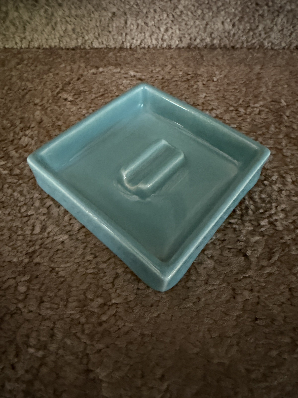 Rookwood Pottery Blue Tray / Ashtray / Soap Dish 1951 #7079C - MCM