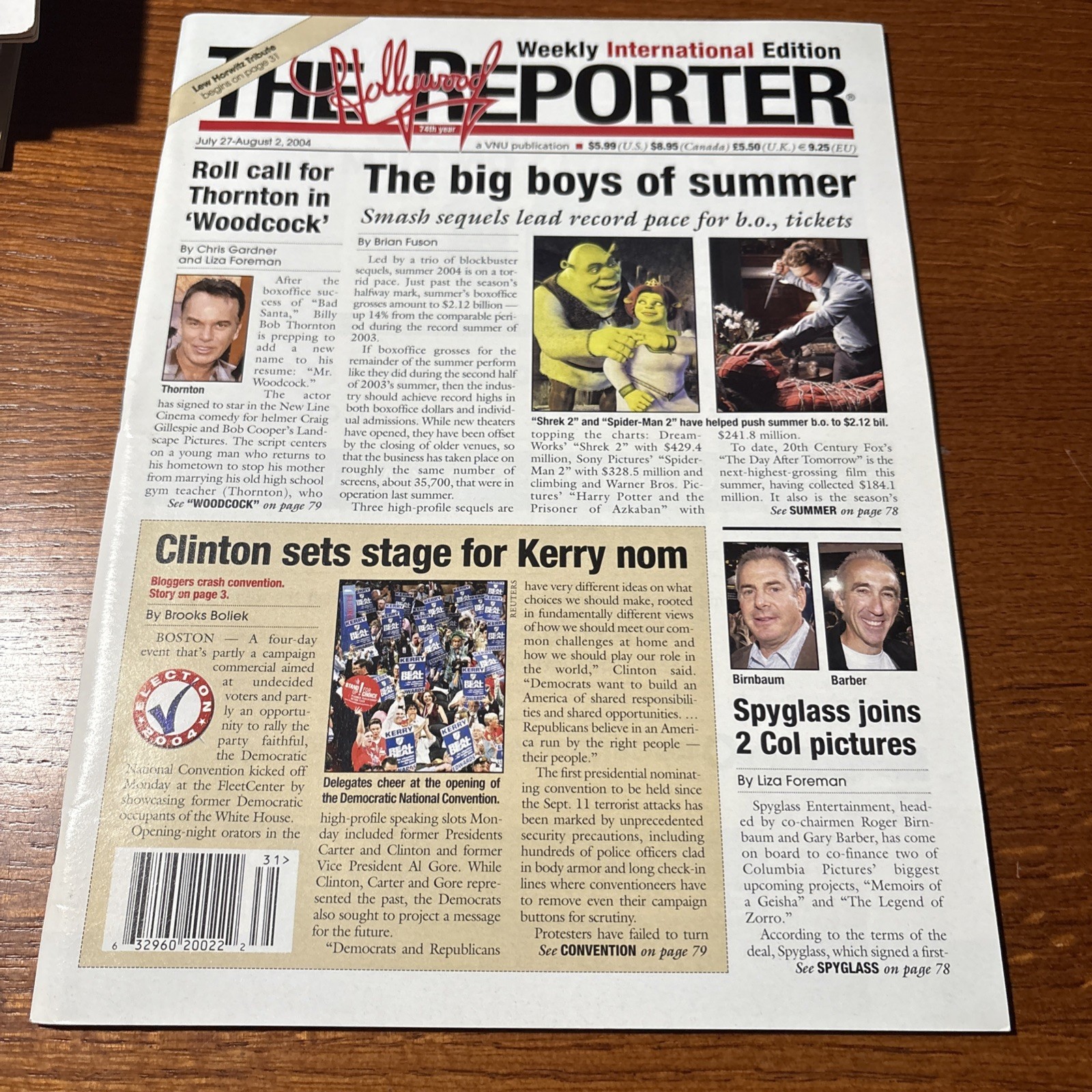 2004 VTG The Hollywood Reporter: Shrek & Spider-Man 2 / Mr Woodcock Thornton