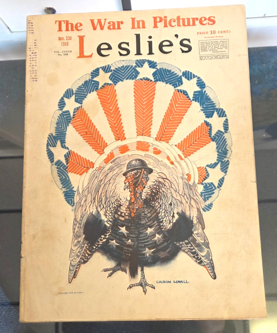 Leslie's Weekly Illustrated Magazine WWI Articles & Photos - Nov 23, 1918