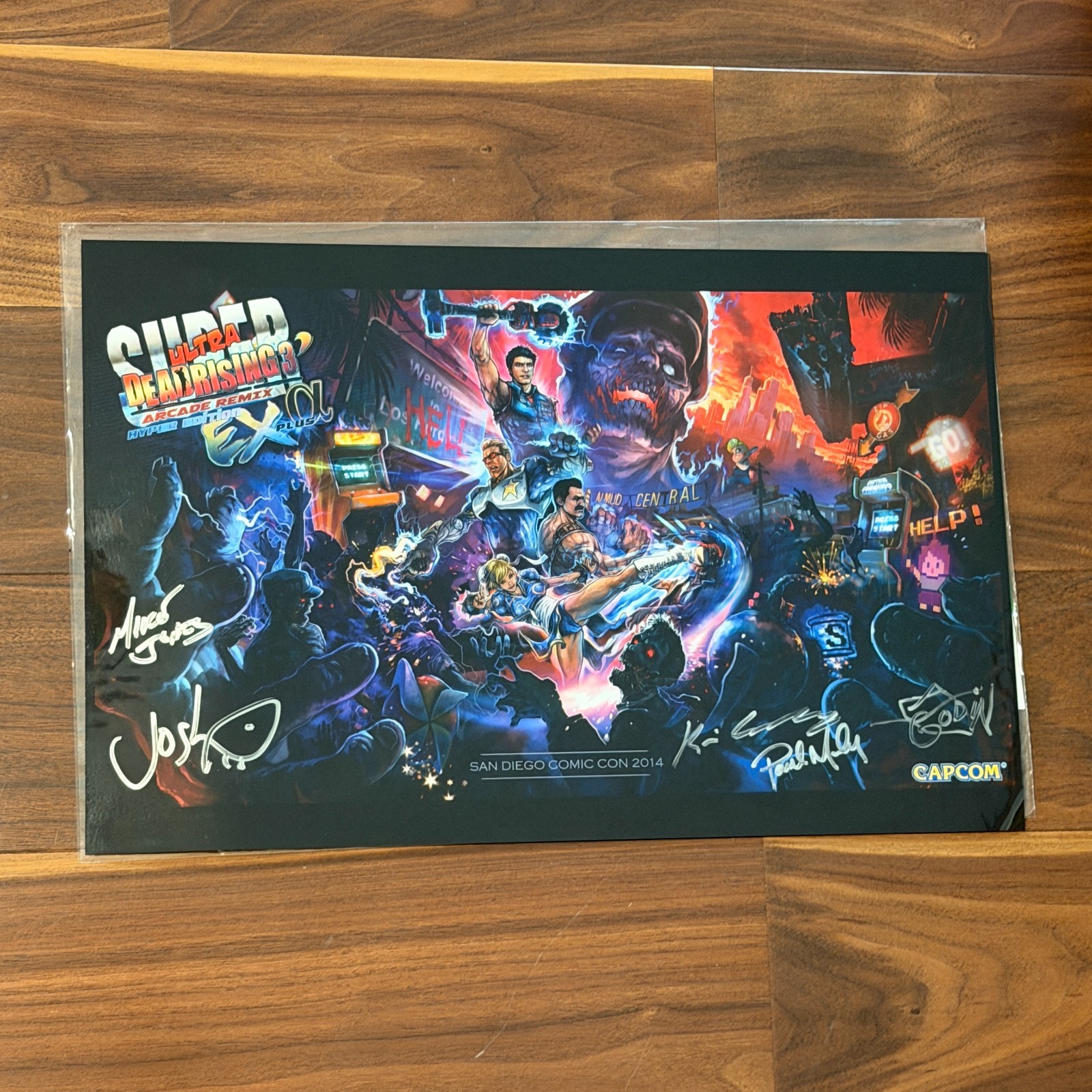 SDCC 2014 CAPCOM Ultra Dead Rising 3 Arcade Remix EX Litho signed LE 450