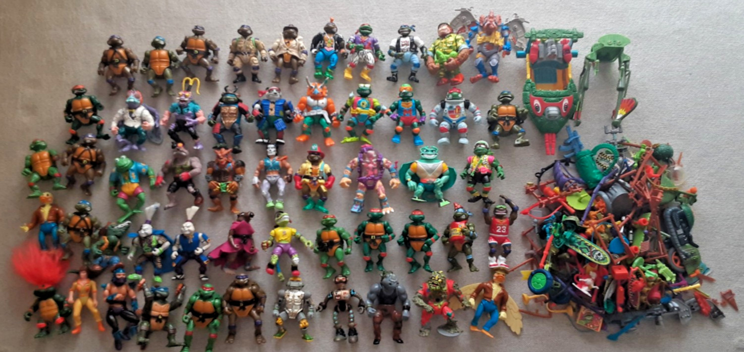 Vintage Playmates Teenage Mutant Ninja Turtles Figures + Accessories Lot 80s 90s Vintage Playmates Teenage Mutant Ninja Turtles Figures + Accessories Lot 80s 90s
