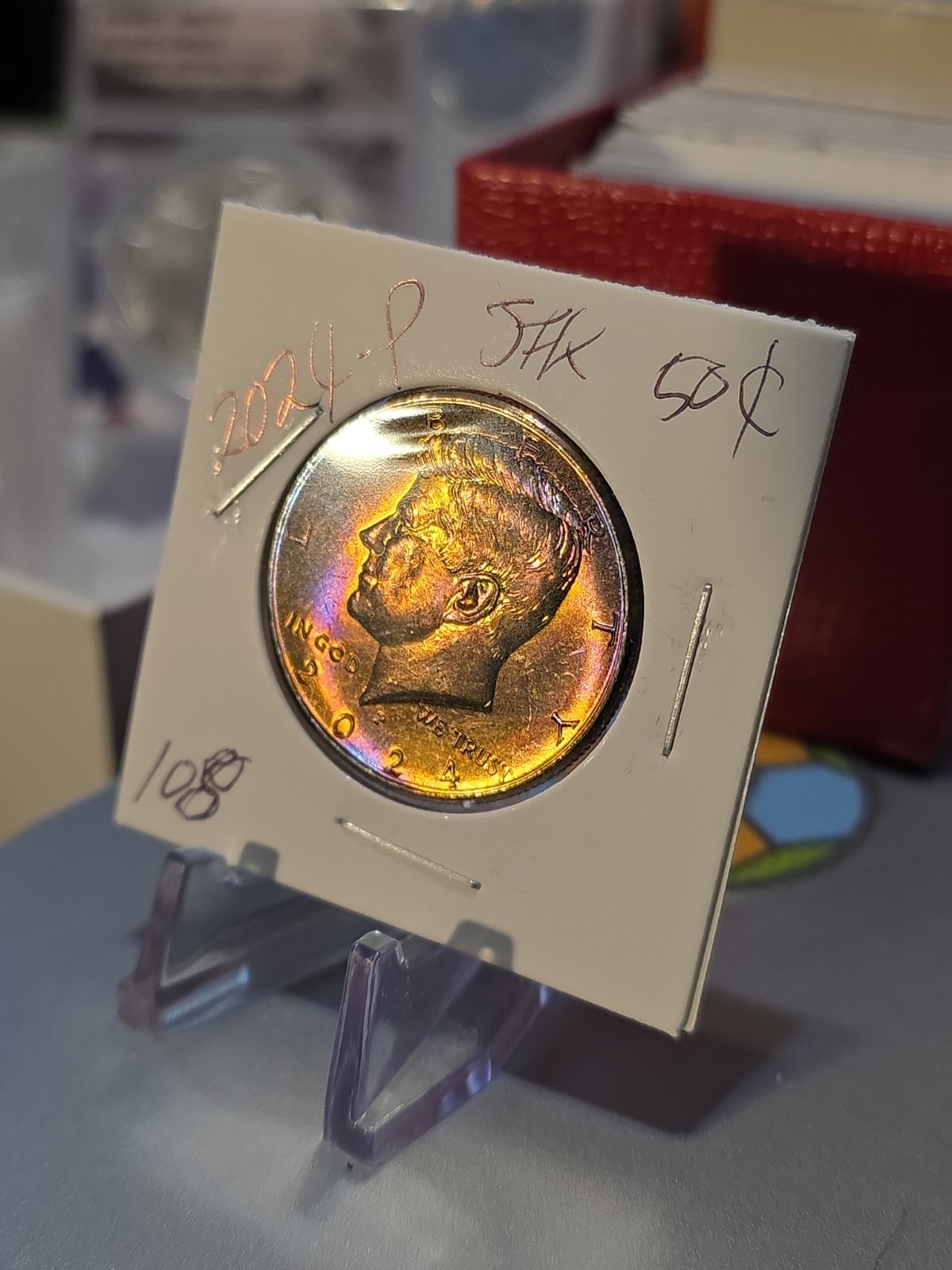 2024-P Kennedy Half Dollar Copper 50C Uncirculated Toned Philadelphia Mint 2024-P Kennedy Half Dollar Copper 50C Uncirculated Toned Philadelphia Mint