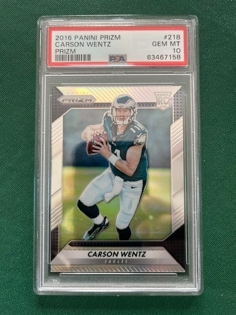 2016 Panini Prizm Carson Wentz Rookie RC #218 PSA 10 Prizm 