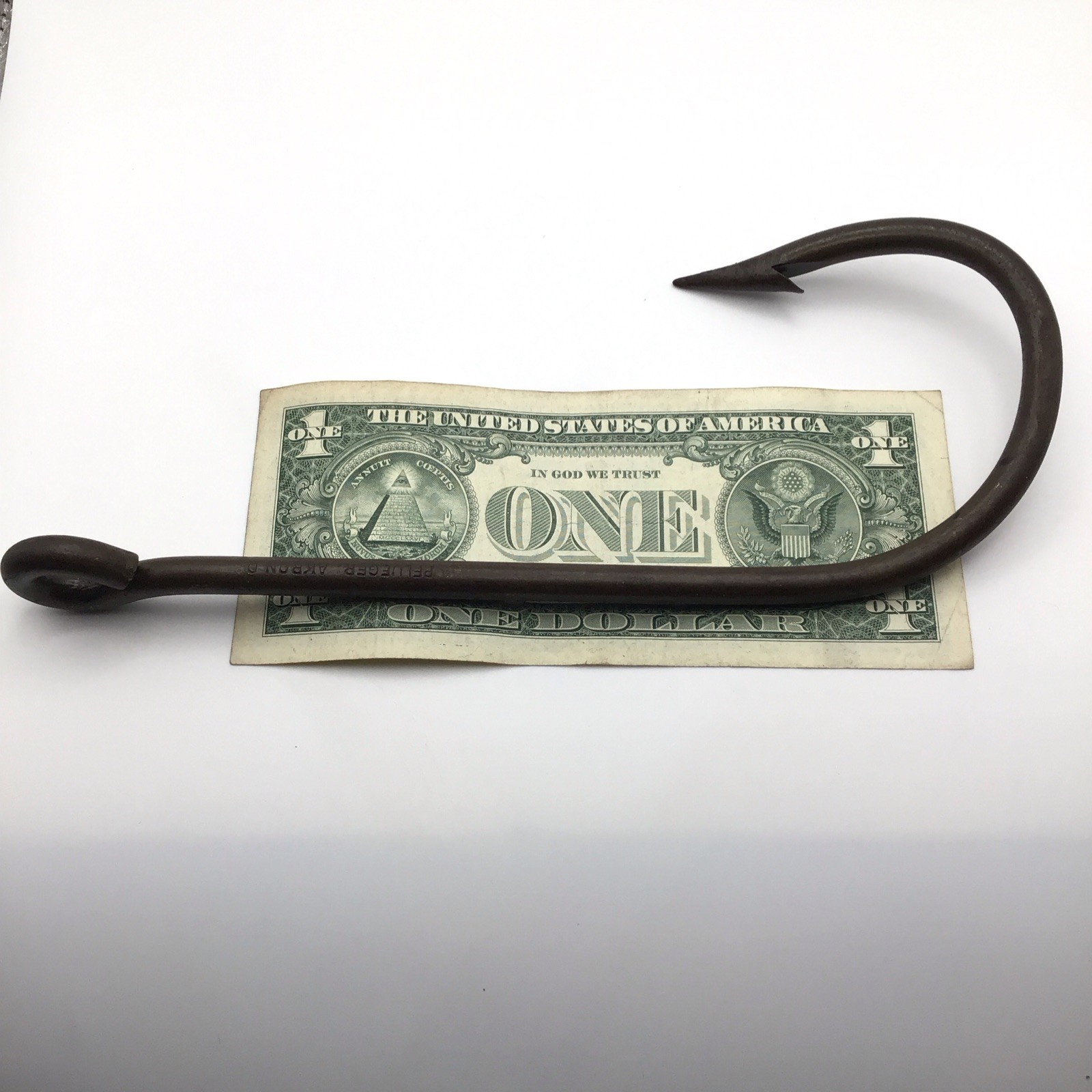 Extremely Large Vintage Fishing Hook Pflueger Akron Ohio 8.5”