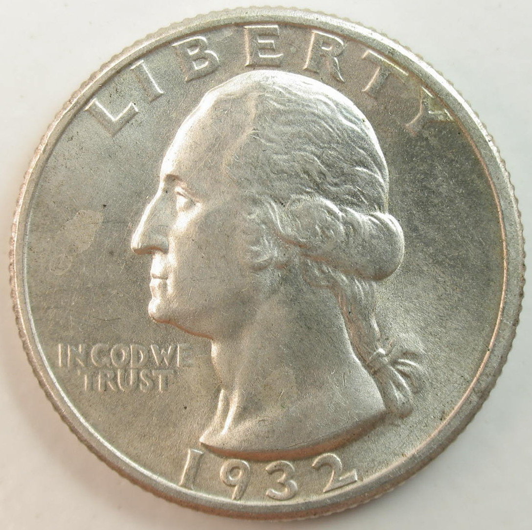 1932-S Washington Quarter 90% Silver Key Date BU Uncirculated San Francisco Mint