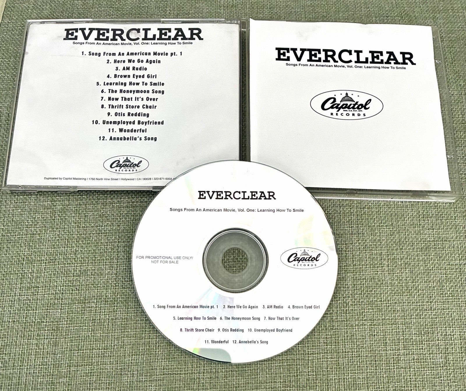 Everclear ** PROMO CD ** Songs from an American Movie, Vol. One Everclear ** PROMO CD ** Songs from an American Movie, Vol. One