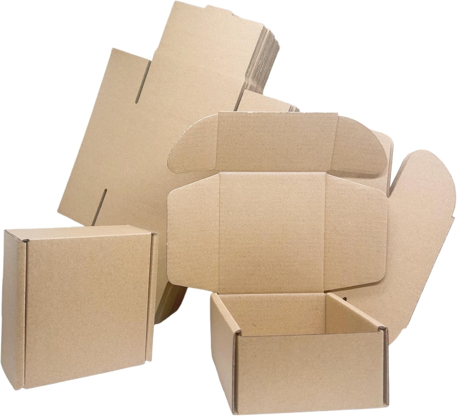 4 x 4 x 2 Inches Small Shipping Boxes 50 Pack 4 x 4 x 2 inches, Kraft 4 x 4 x 2 Inches Small Shipping Boxes 50 Pack 4 x 4 x 2 inches, Kraft