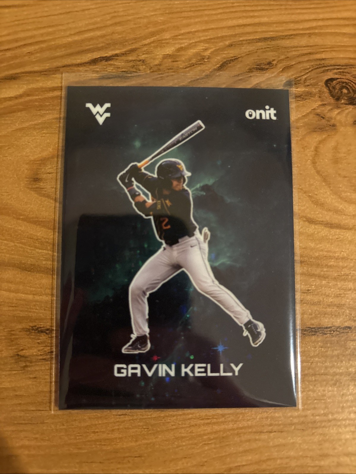 2026 Onit Athlete Gravity Gavin Kelly Galaxy Insert #G-2 West Virginia Baseball
